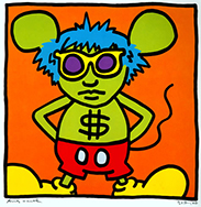 het kunstwerk andy mouse uit 1986
