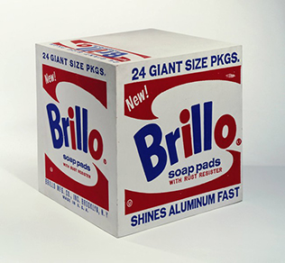 Het kunstwerk brillo box van Andy Warhol uit 1964