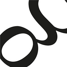 abstractie van de letter g in het lettertype caslon pro