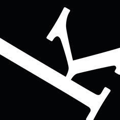 abstractie van de letter k in het lettertype caslon pro