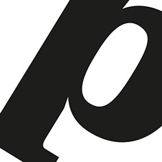 abstractie van de letter p in clarendon