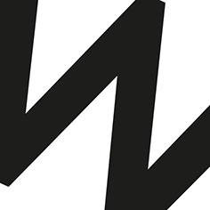 abstractie van de letter w in het lettertype futura PT