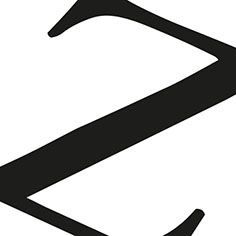 abstractie van de letter z in garamond